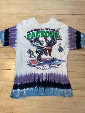 Vintage Liquid Blue Grateful Dead Tie Dye Hockey T-Shirt Men’s 2XL Graphic Tee